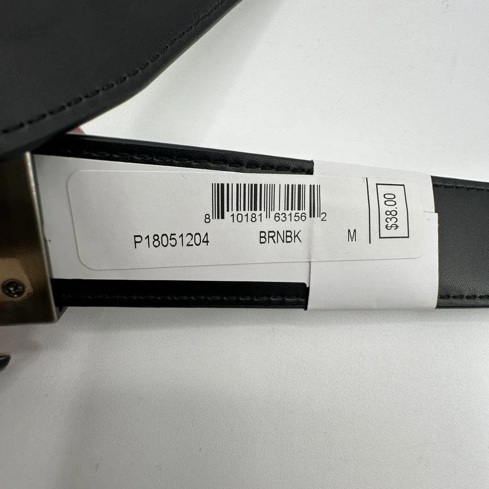 Nike Reversible Belt Black Brown Men Size Medium (34-36) Classic Logo Buckle NEW
